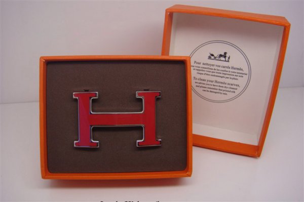 Hermes Enamel Buckle Red